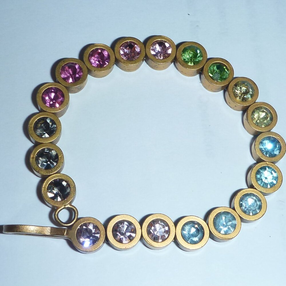 Patricia Locke vintage rainbow crystal bracelet